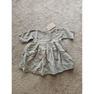 The Simple Folk Baby Girls Muslin Dress Sage Green 6-9M
